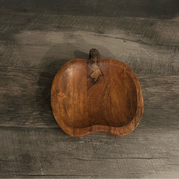 Hobby Lobby Other - Hobby Lobby Mini Pumpkin Dough Bowl Wood Carved Fall Table Decor 6” NEW